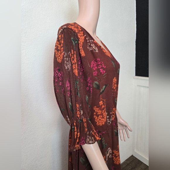 Gibson and Latimer Women’s Brown  Floral Maxi Dress Size XL - Picture 2 of 13